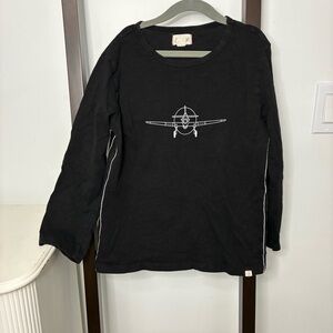 Me & Henry Black Airplane Graphic Kids Shirt. Size 9/10 kids. Cotton. EUC